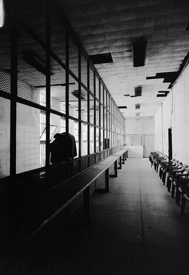 Eastern State Penitentiary, Philadelphia Pennsylvania Interior view, visitation room, south side (1998)