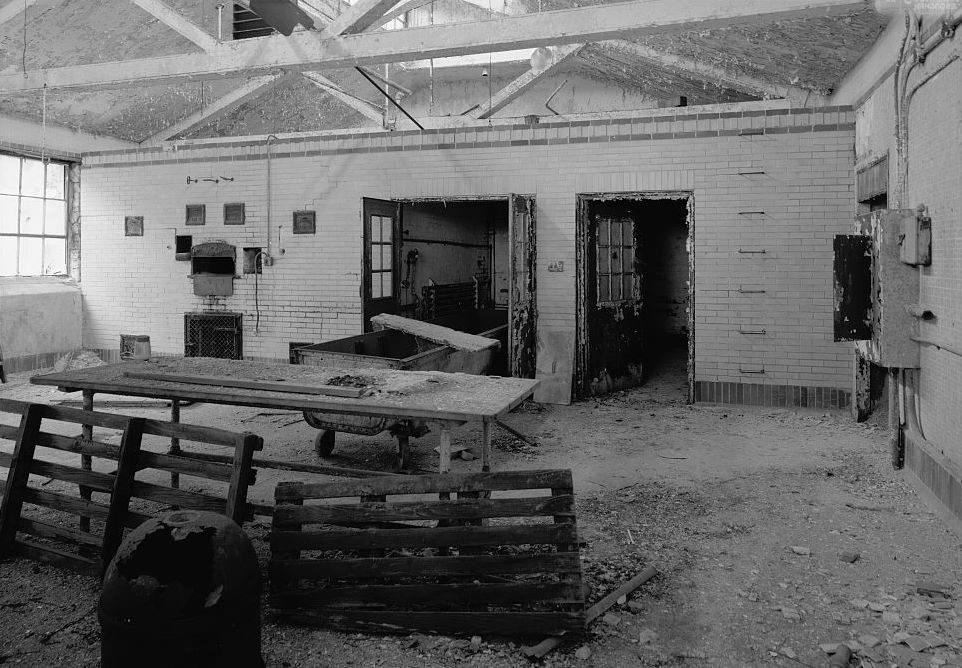 Eastern State Penitentiary, Philadelphia Pennsylvania Interior view, bake ovens, kitchen (1998)