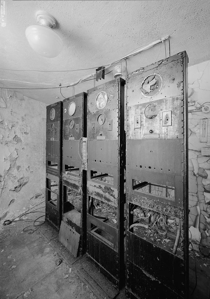 Eastern State Penitentiary, Philadelphia Pennsylvania Interior view, radio room in cell block seven, second floor (1998)