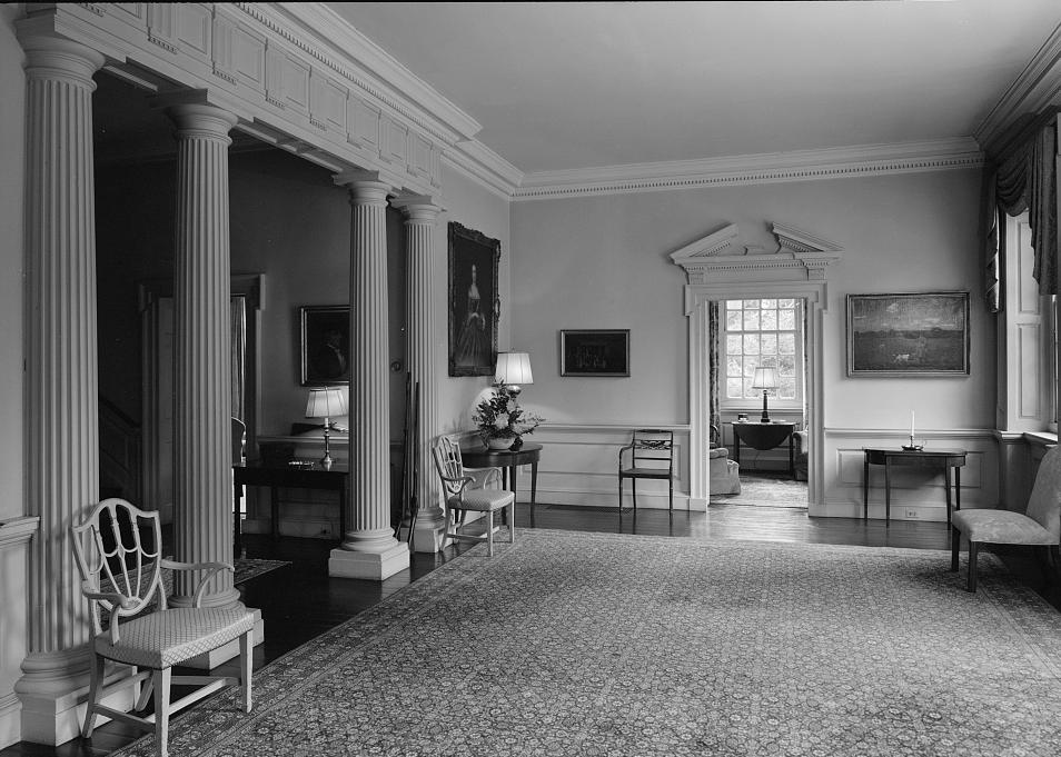 Cliveden - Chew House, Philadelphia Pennsylvania MAIN HALL, LOOKING TOWARDS SOUTHEAST ROOM