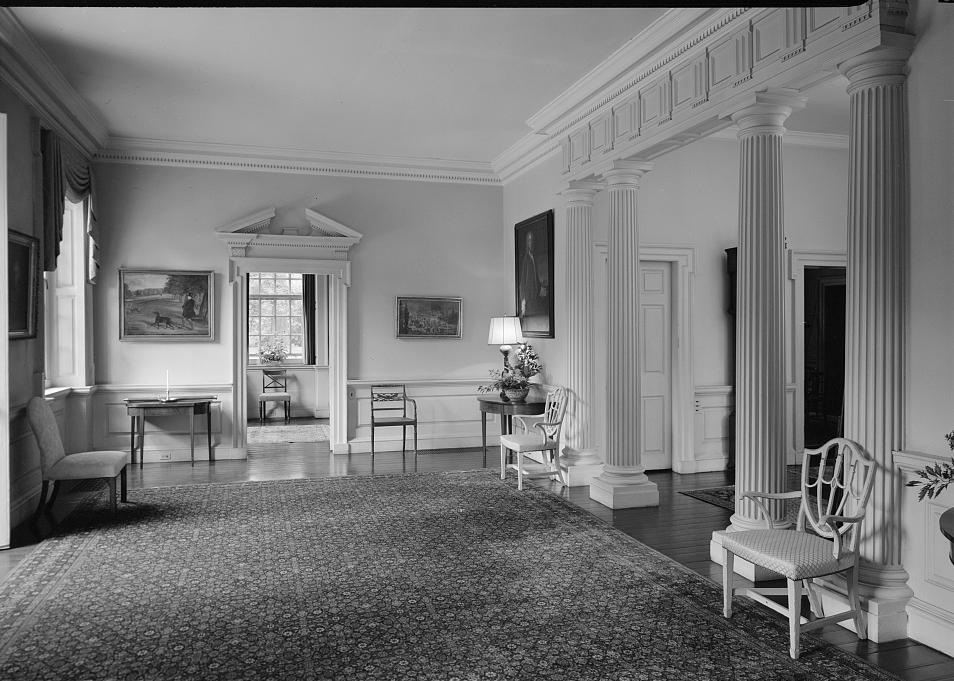 Cliveden - Chew House, Philadelphia Pennsylvania MAIN HALL, LOOKING TOWARDS SOUTHWEST ROOM