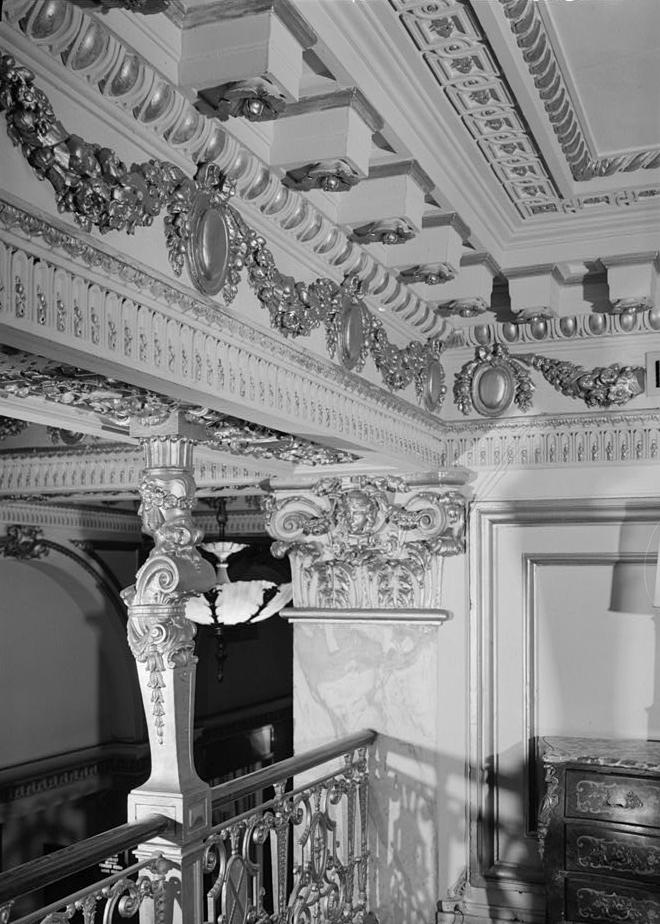 Bellevue-Stratford Hotel, Philadelphia Pennsylvania 1976 ORNATE CORNICE AND CARYATID