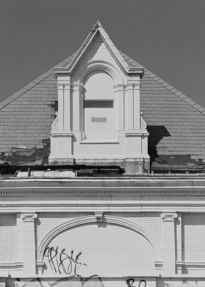 North Philadelphia Railroad Train Station, Philadelphia Pennsylvania Detail; window dormer on east elevation