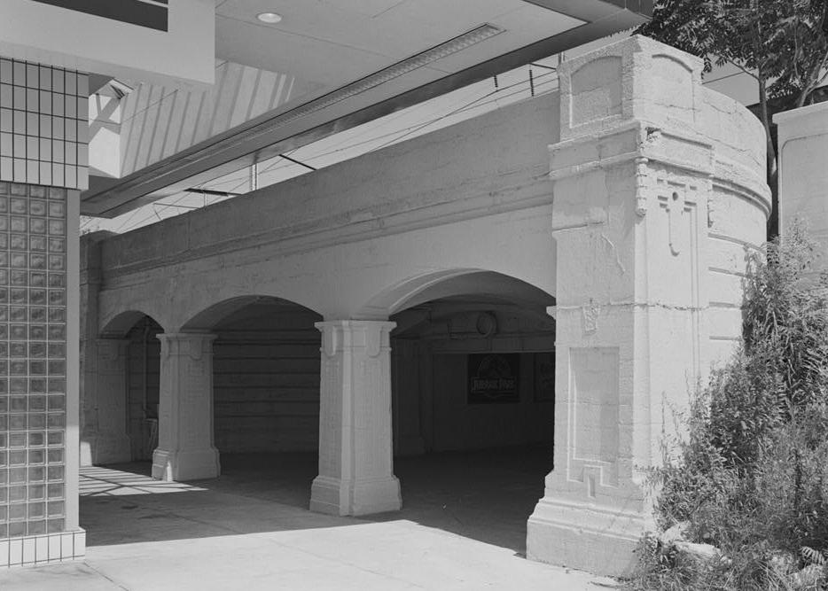 North Philadelphia Railroad Train Station, Philadelphia Pennsylvania East view; Main passenger tunnel entrance