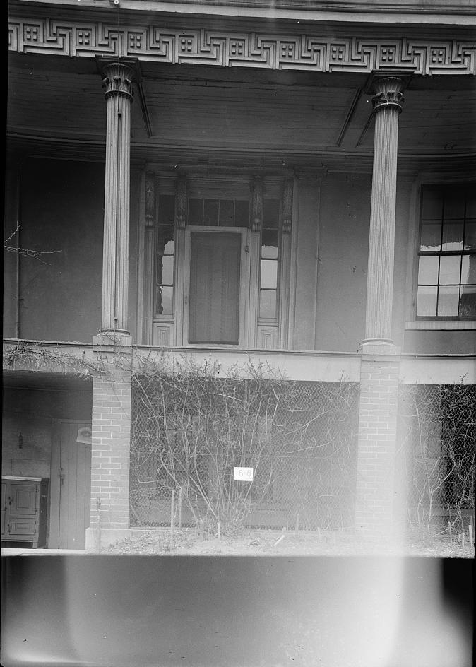 Croghan House - Picnic Place, Pittsburgh Pennsylvania 1934 PORCH DETAIL.