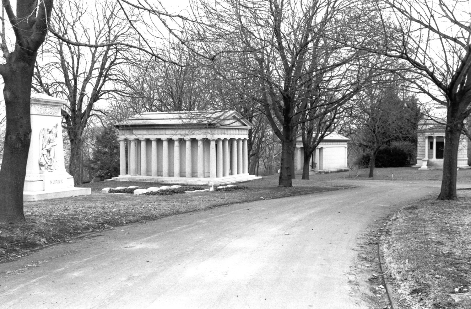 Allegheny Cemetery, Pittsburgh Pennsylvania Typical family mausoleums (1980)