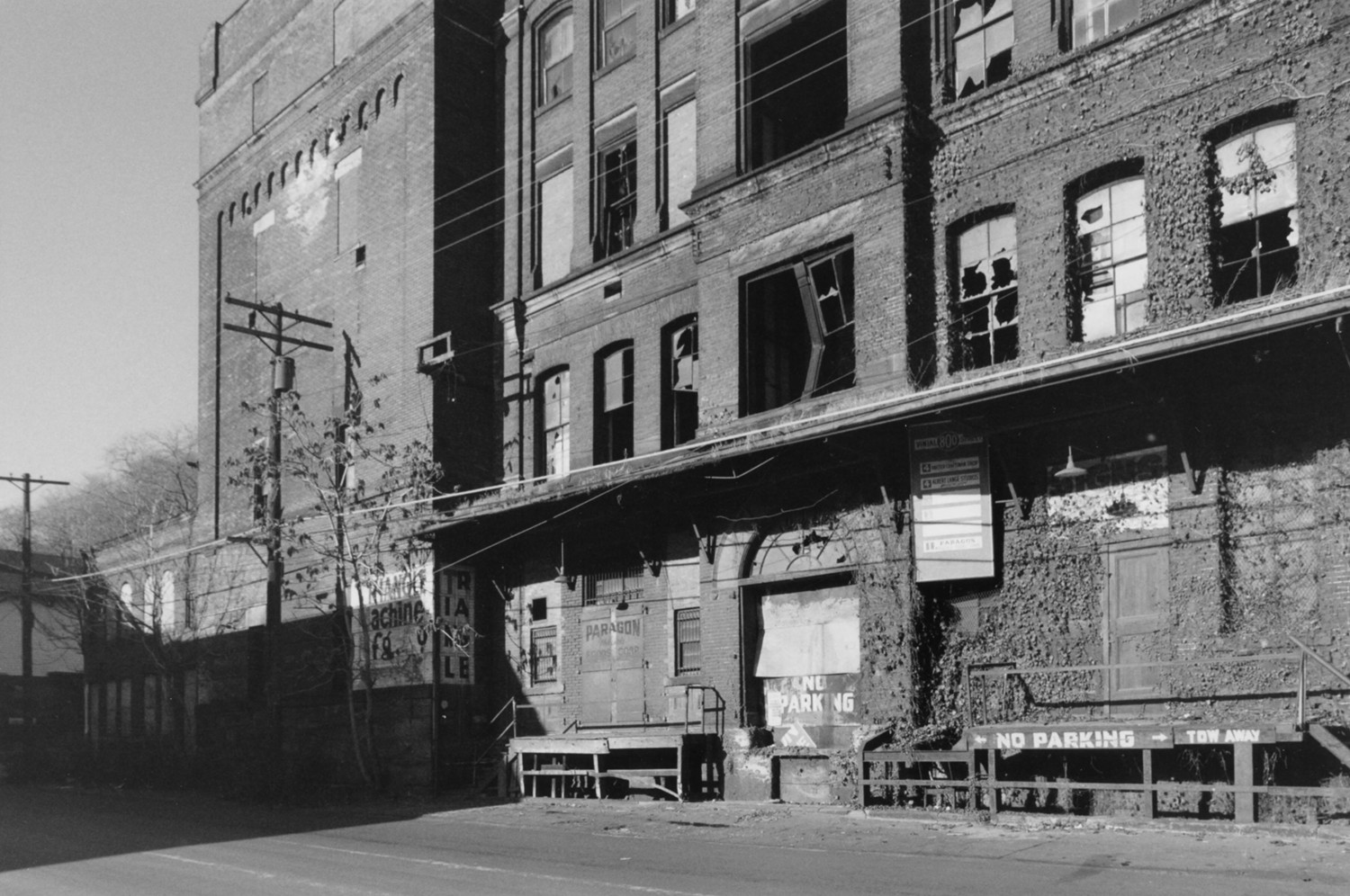 Eberhardt and Ober Brewery, Pittsburgh Pennsylvania Vinial Street frontage, looking north (1986)