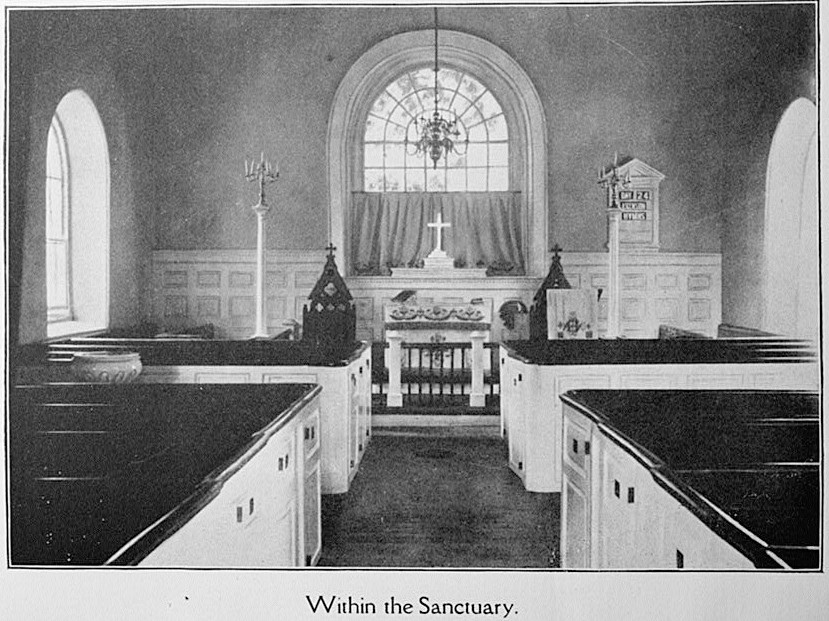 St. Davids Church, Radnor Pennsylvania HISTORICAL VIEW OF NAVE AND ALTAR, LOOKING NORTH, 1907