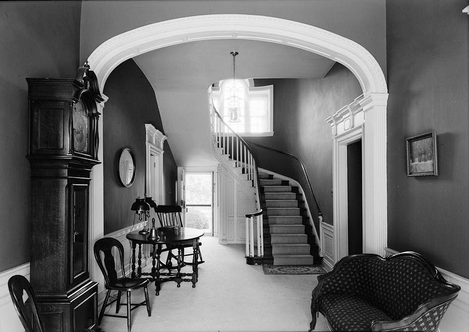 George Ege Mansion, Robesonia Pennsylvania September, 1958 ENTRANCE HALL, NORTH VIEW