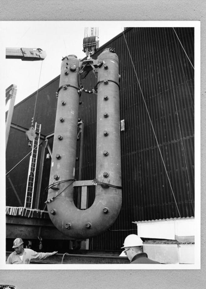 Shippingport Nuclear Power Station, Shippingport Pennsylvania PWR-2 1-C HEAT EXCHANGER PRIOR TO INSTALLATION, JUNE 4, 1964