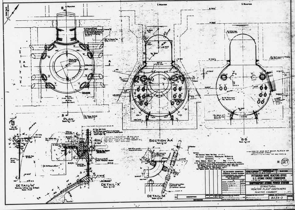 Shippingport Nuclear Power Station, Shippingport Pennsylvania REACTOR PLANT CONTAINERS - REACTOR CHAMBER