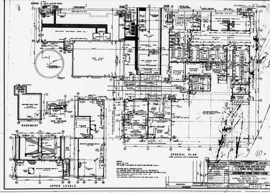 Shippingport Nuclear Power Station, Shippingport Pennsylvania OVERALL REACTOR PLANT AREA PLANS