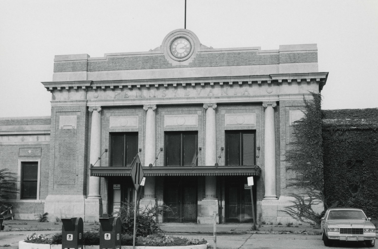 Pennsylvania Railroad Station, Wilkinsburg Pennsylvania East facade (1984)