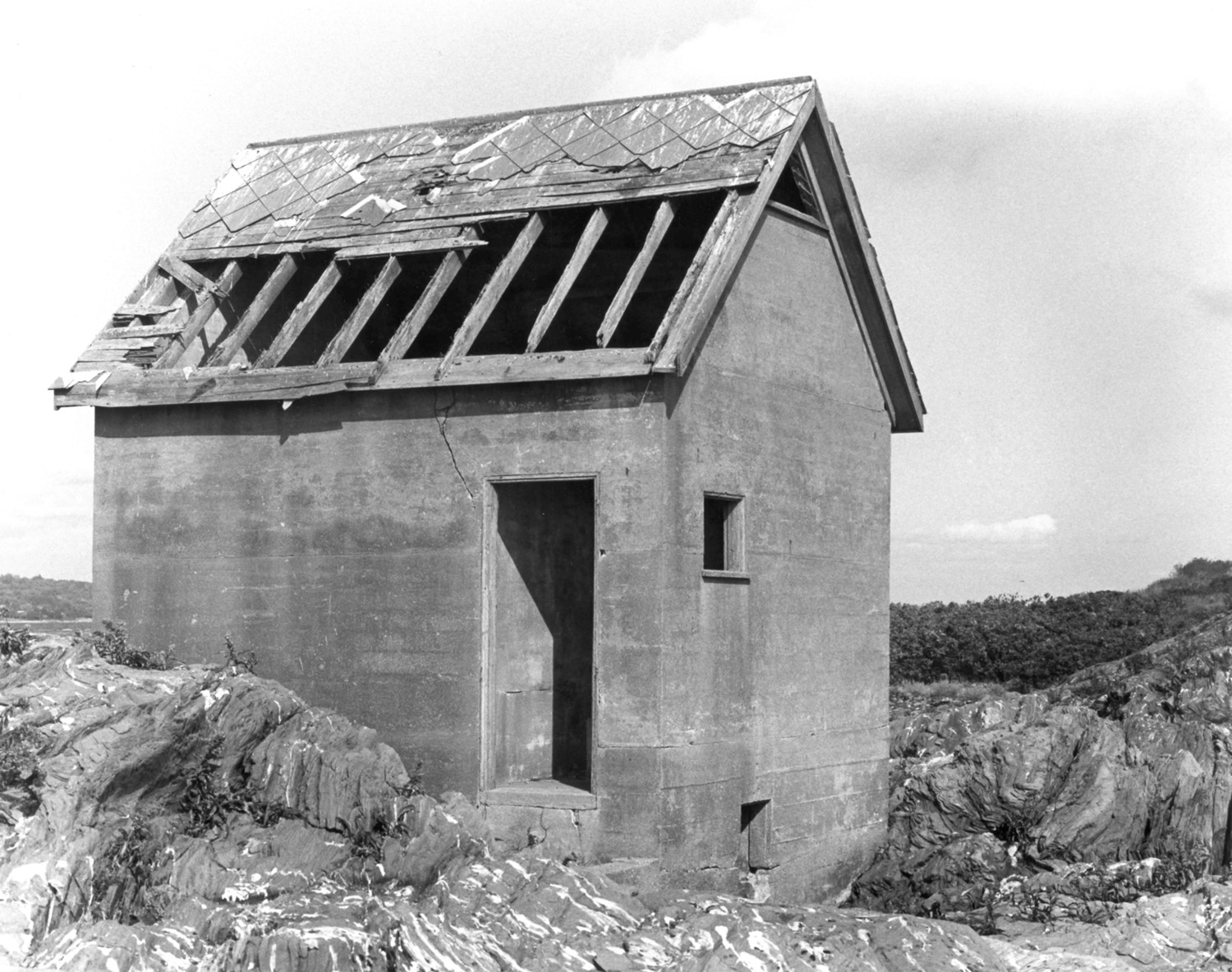 Dutch Island Lighthouse, Jamestown Rhode Island Oil house, east and south sides (1984)