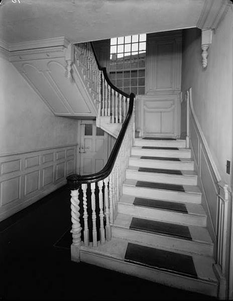 Vernon (Gibbs-Gardner-Bowler) House, Newport Rhode Island 1937 STAIRWAY