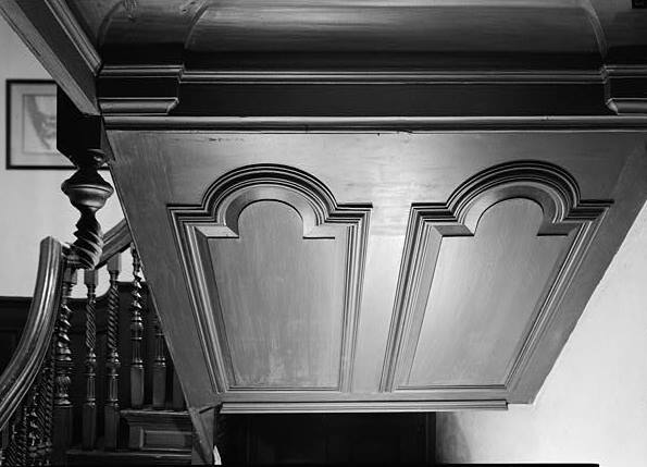 Wanton-Hunter House, Newport Rhode Island 1971 DETAIL OF UNDERSIDE OF STAIRCASE FROM EAST