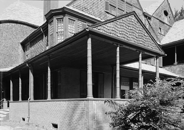 Isaac Bell House (Edna Villa), Newport Rhode Island 1969 DETAIL OF PORCH FROM SOUTHEAST