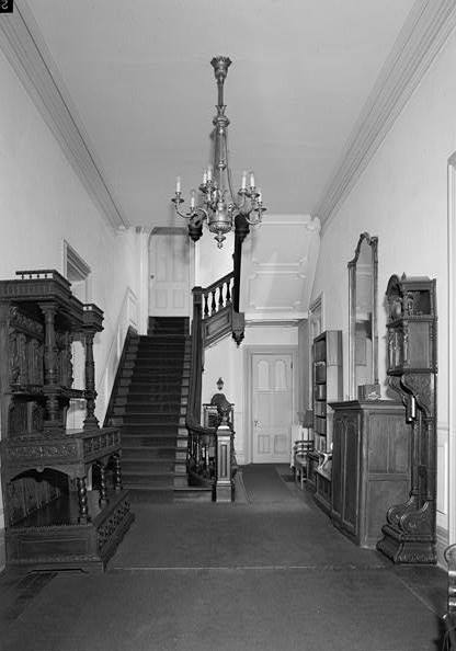 Mary T. Porter House, Newport Rhode Island 1969 VIEW OF STAIRHALL FROM SOUTH FIRST FLOOR