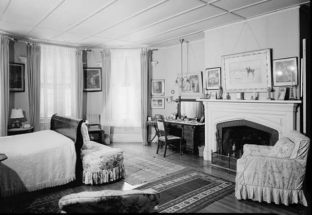 Kingscote (George Jones-William H. King House), Newport Rhode Island VIEW IN SOUTHEAST SECOND-FLOOR BEDROOM