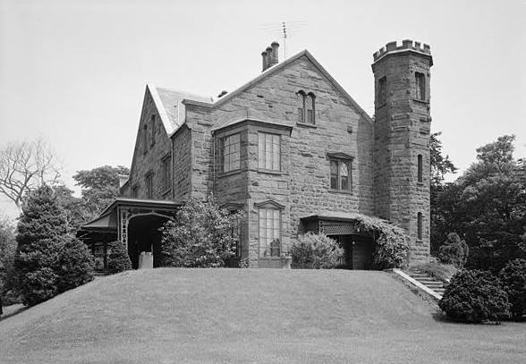 Malbone Mansion (J. Prescott Hall-Henry Bedlow House), Newport Rhode Island SOUTH FLANK FROM THE SOUTHWEST