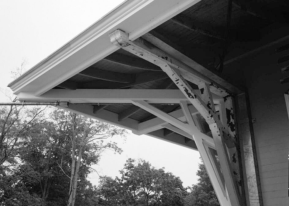 Kingston Train Station, South Kingston Rhode Island 1994 Southeast of underside of canopy at northeast corner