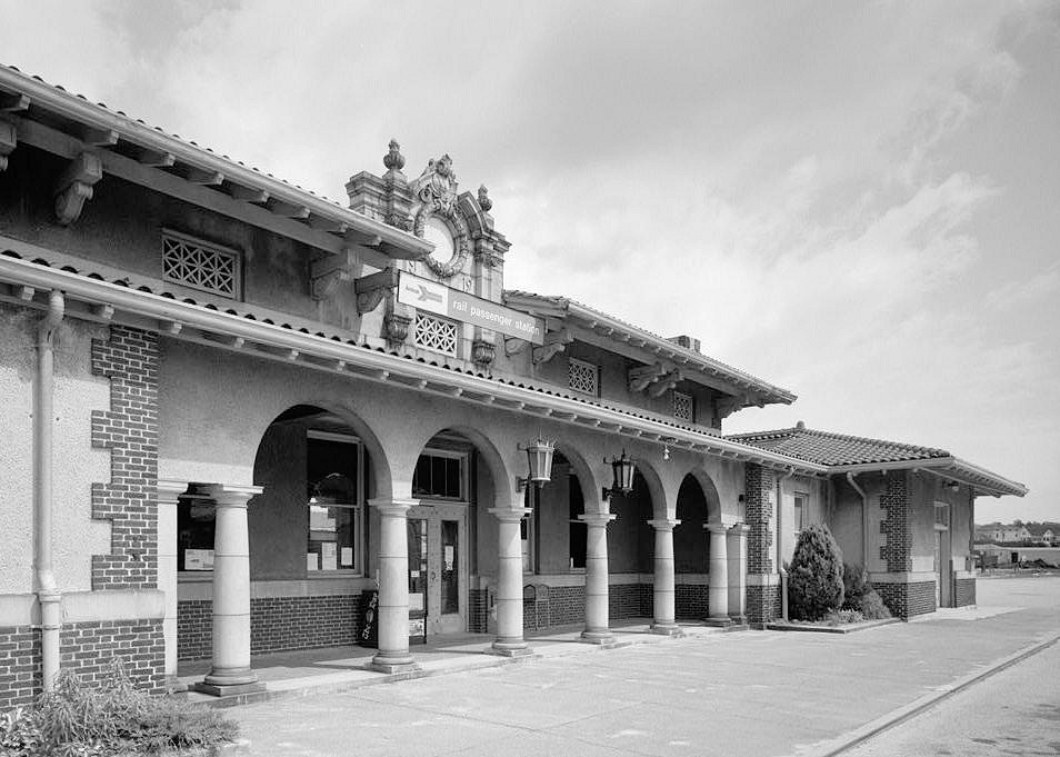 Westerly Train Station, Westerly Rhode Island 1996 View of south elevation of station showing arcade, eaves details, and ornate parapet, facing northeast.