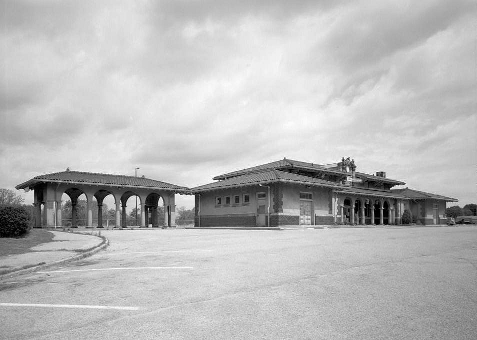 Westerly Train Station, Westerly Rhode Island 1996 View of south elevation and west side of station and west passenger shelter, facing northeast.