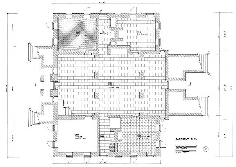 Drayton Hall, Charleston South Carolina Basement Floor Plan