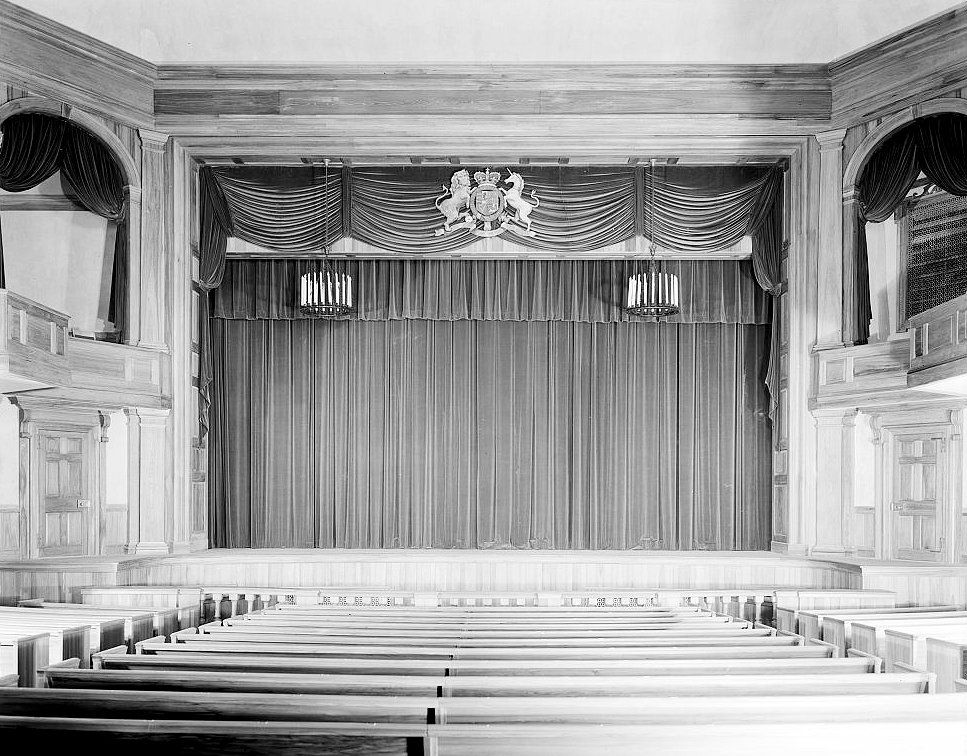 Auditorium seating and stage - Dock Street Theatre, Charleston South Carolina