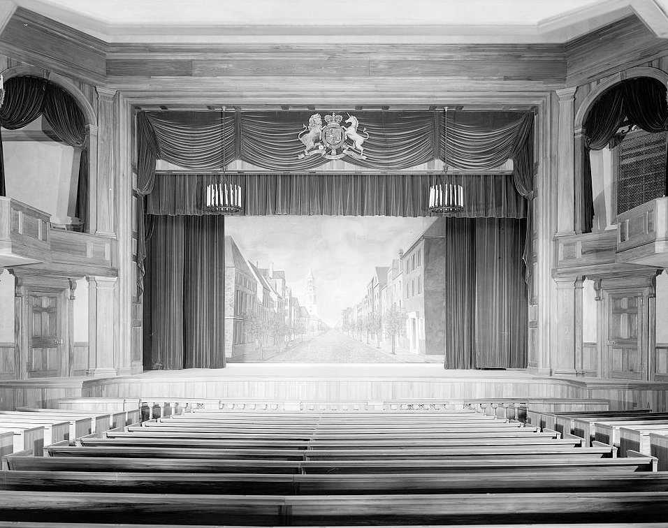 Auditorium seating and stage - Dock Street Theatre, Charleston South Carolina