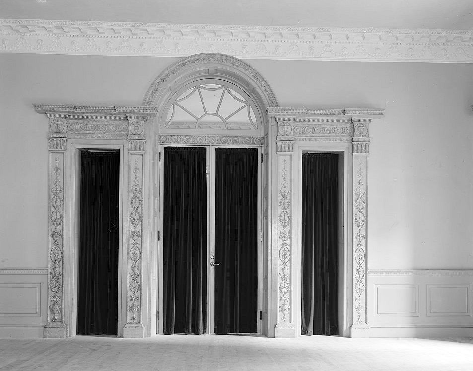 Interior platform and ornamental doorway - Dock Street Theatre, Charleston South Carolina
