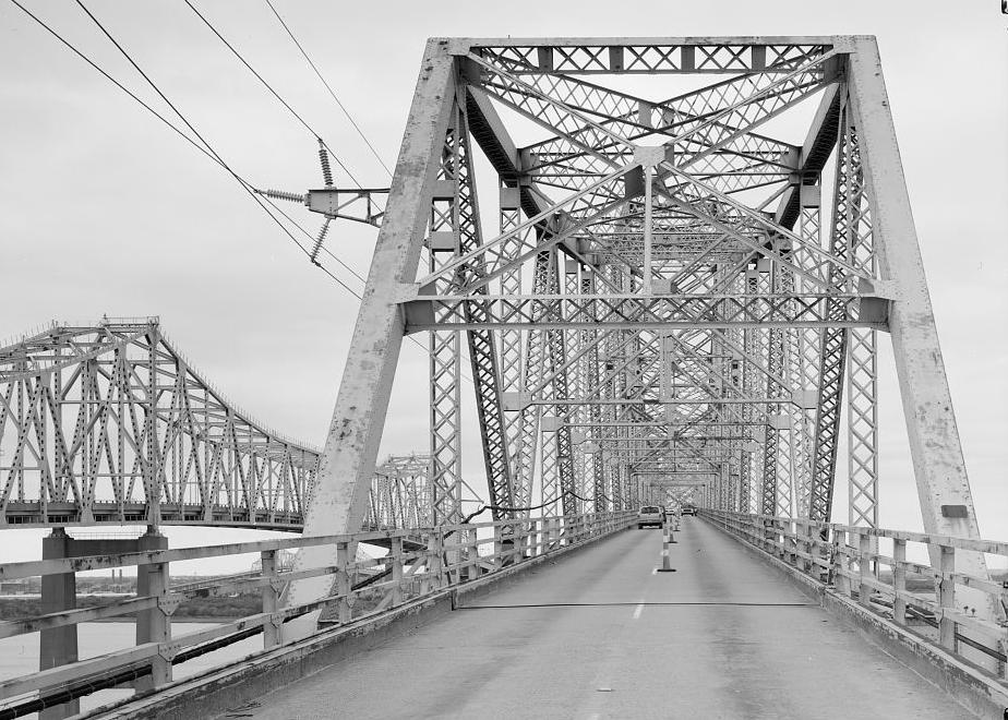 Grace Memorial Bridge - Old Cooper River Bridge, Charleston South Carolina COOPER RIVER THROUGH TRUSS APPROACH, FACING WEST INTO SPAN FROM MOUNT PLEASANT