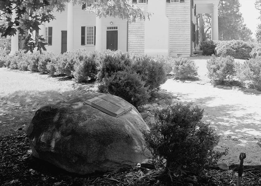 Fort Hill - McElhenny-Calhoun-Clemson House, Clemson South Carolina Detail view of landscape east of the main house to show memorial