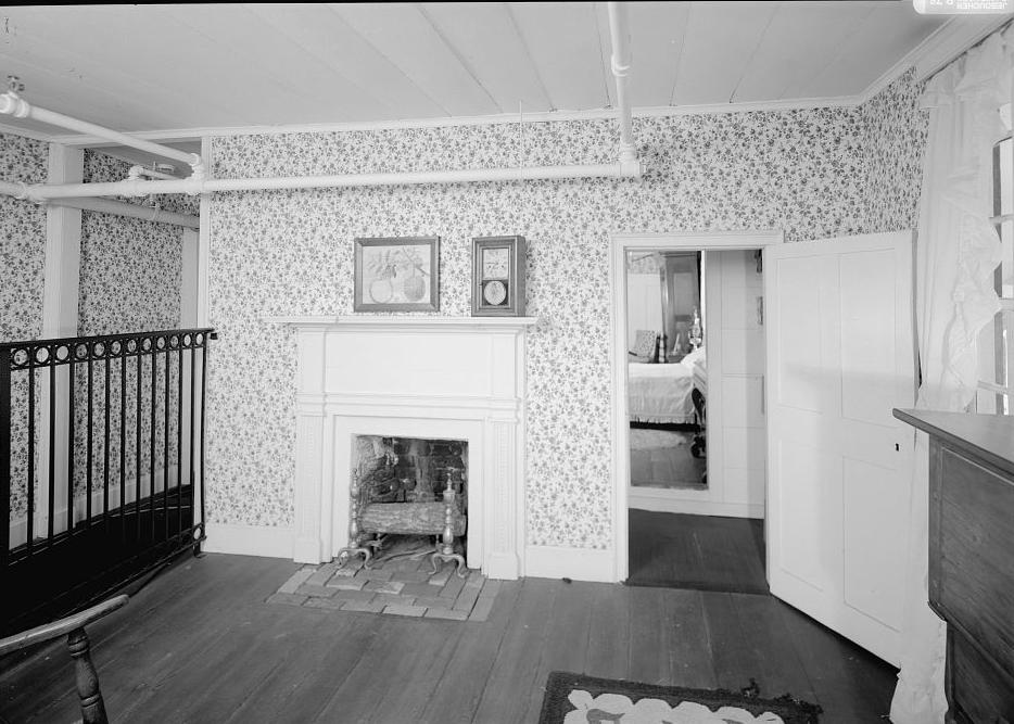 Fort Hill - McElhenny-Calhoun-Clemson House, Clemson South Carolina Second floor looking to the west in the north central bedroom; note fireplace and door to north opening to the closet that now opens into Clemson's bedroom