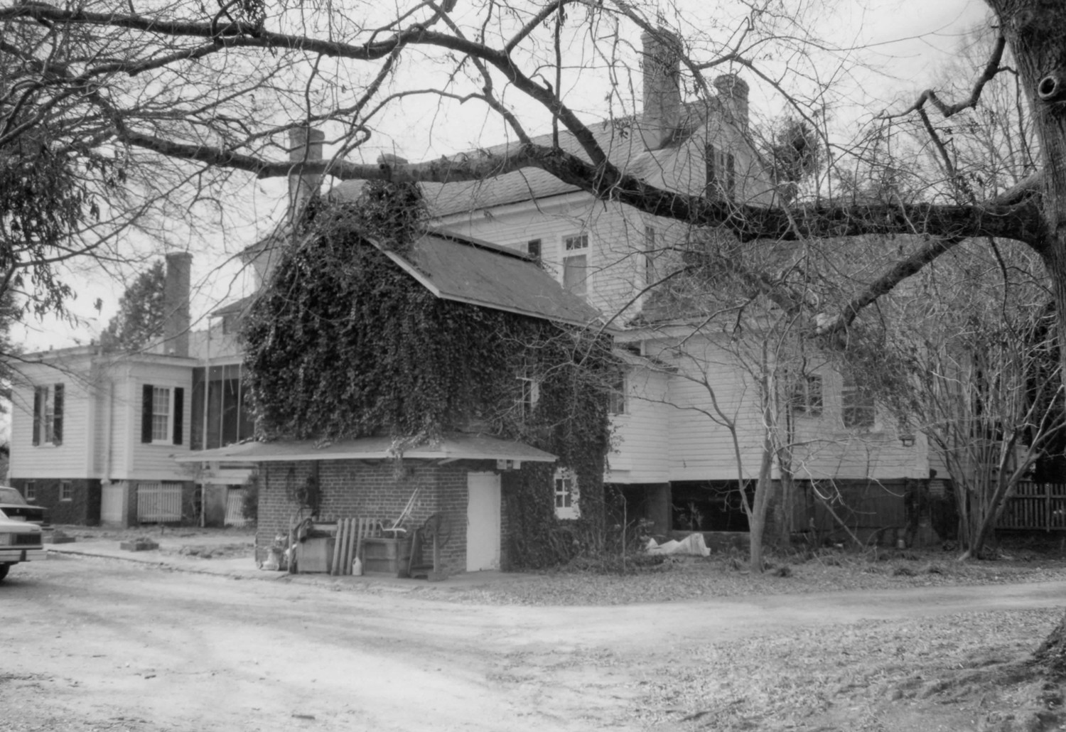 Oaklyn Plantation, Darlington South Carolina Oaklyn Plantation House, rear and north side with New Kitchen (1989)