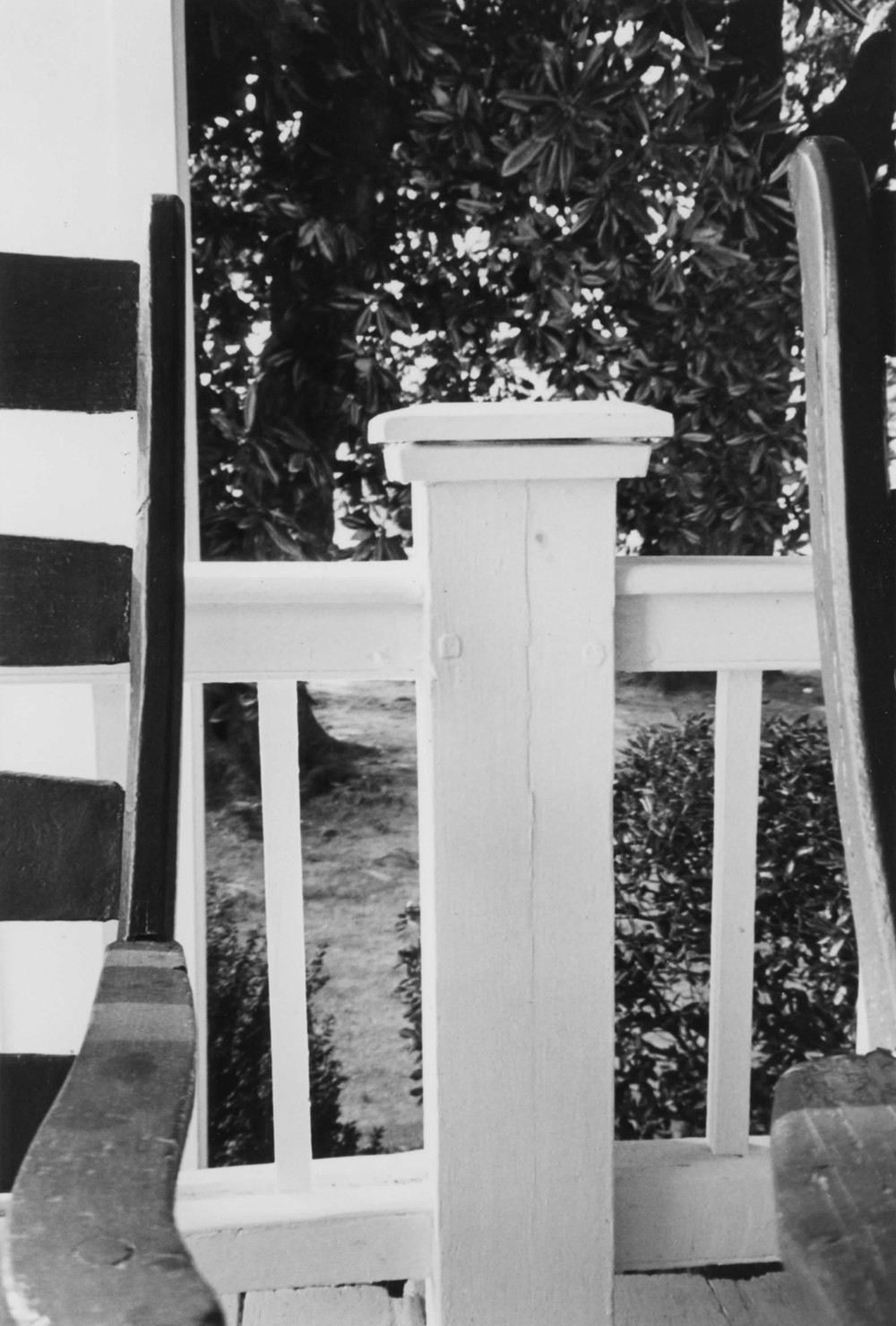 Magnolia Hall - Saunders House, Hagood South Carolina Front porch post with wood peg (1998)