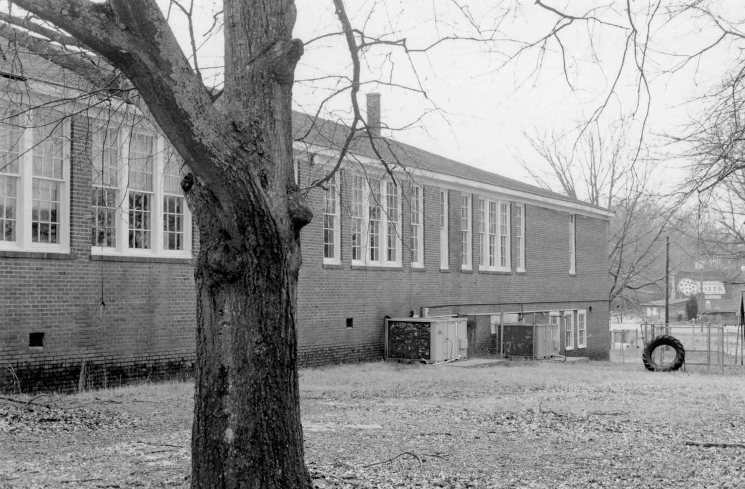 Liberty Colored High School - Rosewood School, Liberty South Carolina West facade, facing southeast (2002)