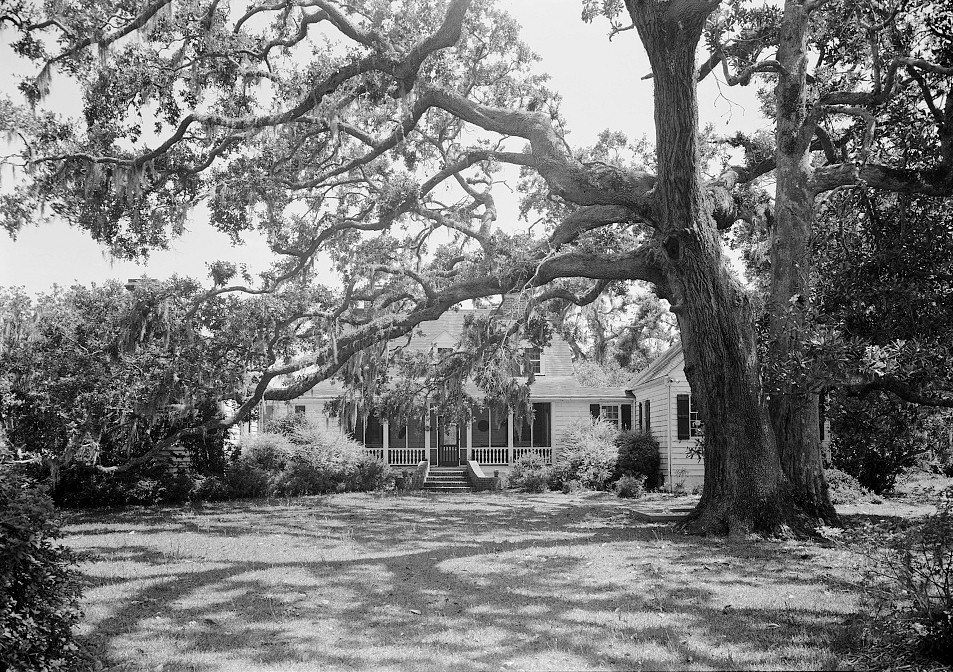 Snee Farm - Charles Pinckney House, Mount Pleasant South Carolina 1990 GENERAL VIEW OF NORTH (REAR) ELEVATION