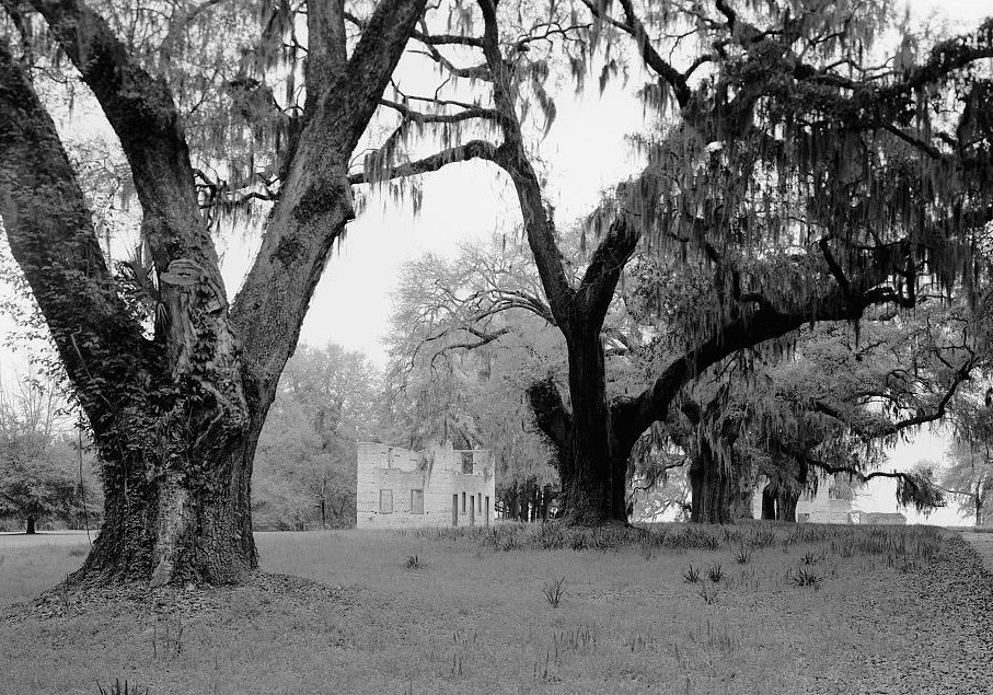 Ruins of the Edward House Plantation, Spring Island South Carolina 2003 SLAVE QUARTERS, VIEW FROM SOUTHWEST TO SOUTH (FRONT) & WEST (SIDE) FACADES