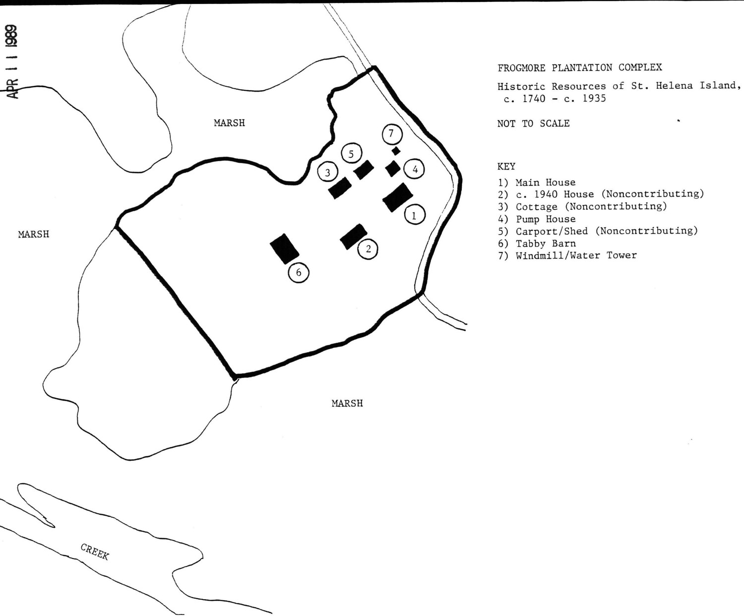 Frogmore Plantation, St. Helena Island South Carolina Site Plan (1999)