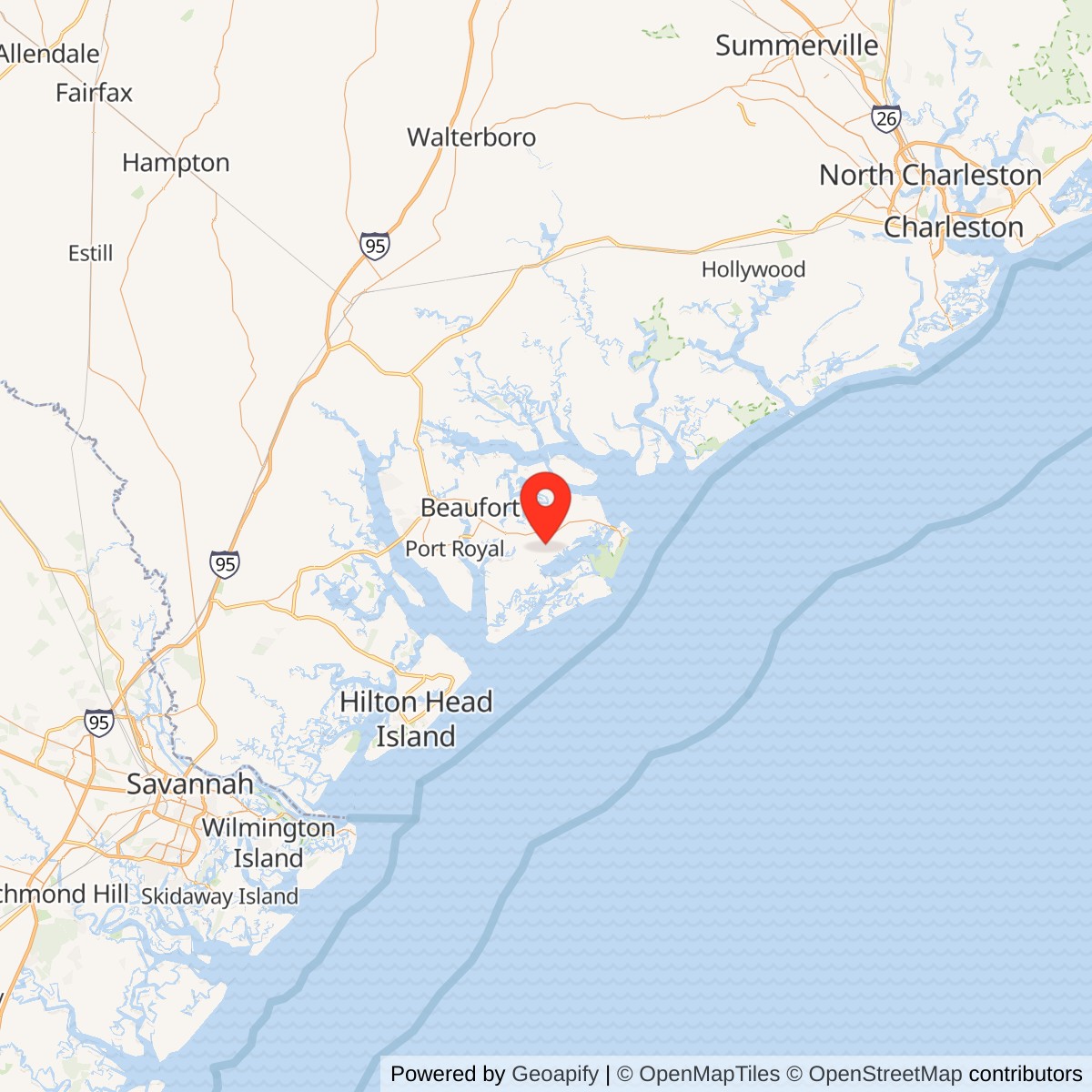 Frogmore Plantation Location Map
