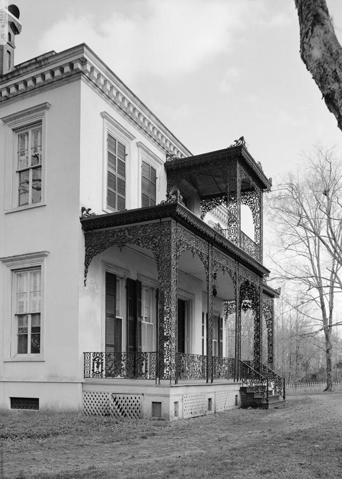 Colonel McNeal House, Bolivar Tennessee 1974 DETAIL VIEW OF CAST-IRON PORCH, WEST (front) ELEVATION