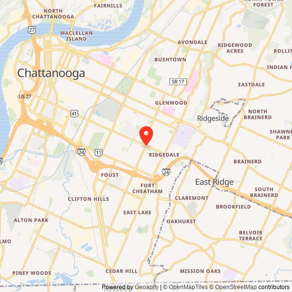 East Side Junior High School Location Map