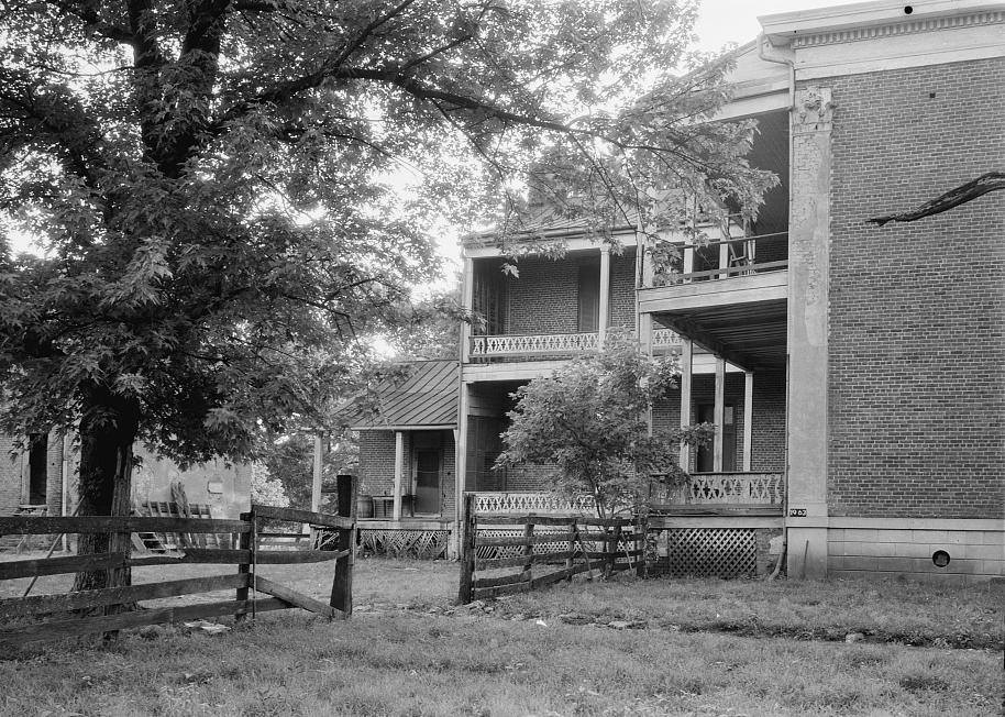 Rattle & Snap Mansion - Polk-Granbery House, Columbia Tennessee 1936 NORTH SIDE ELEVATION SHOWING CONNECTION OF 'L' TO REAR.