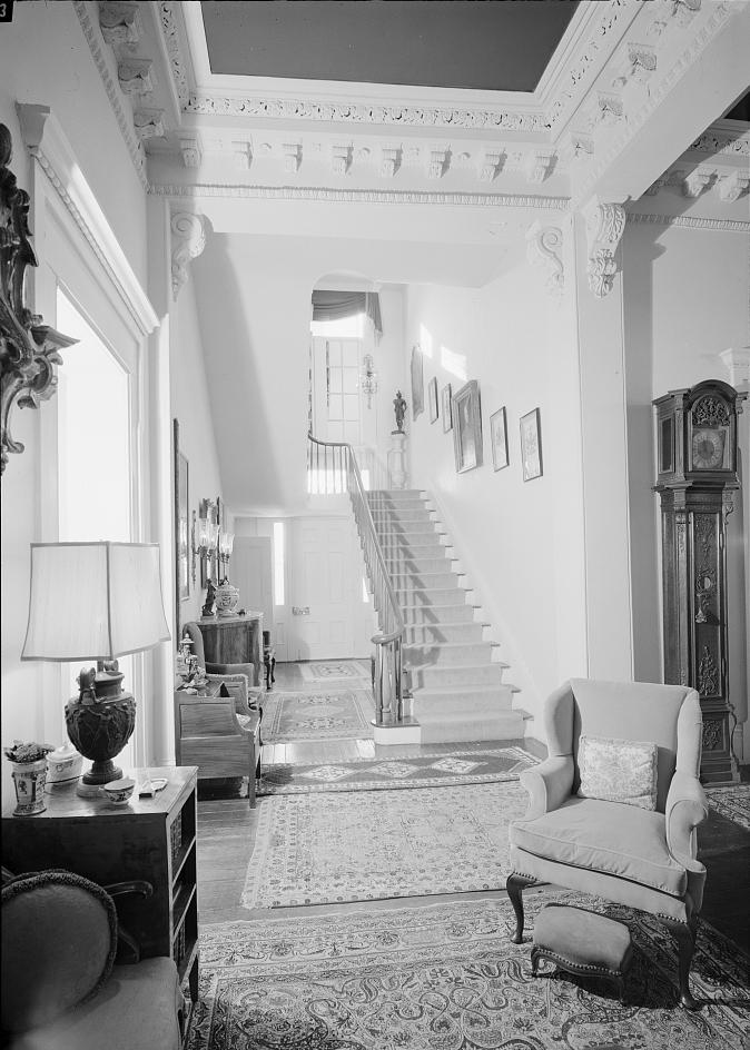 Rattle & Snap Mansion - Polk-Granbery House, Columbia Tennessee 1971 CROSS HALL, LOOKING WEST TO STAIR