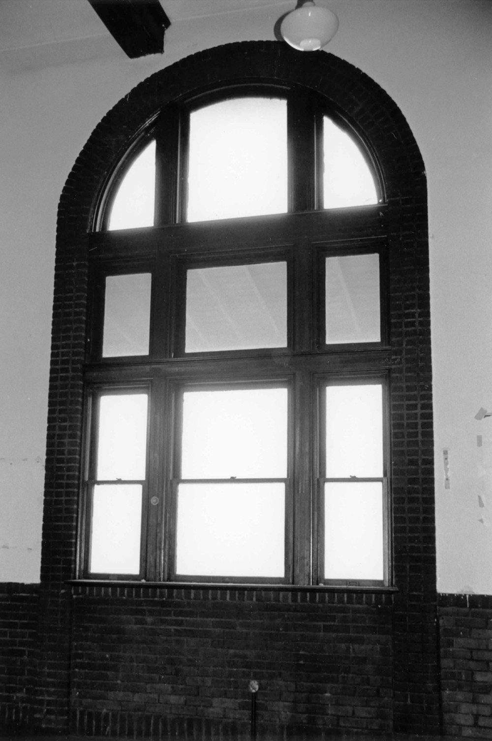 Clinchfield Depot, Erwin Tennessee Detail of interior front facade window, facing east (1983)
