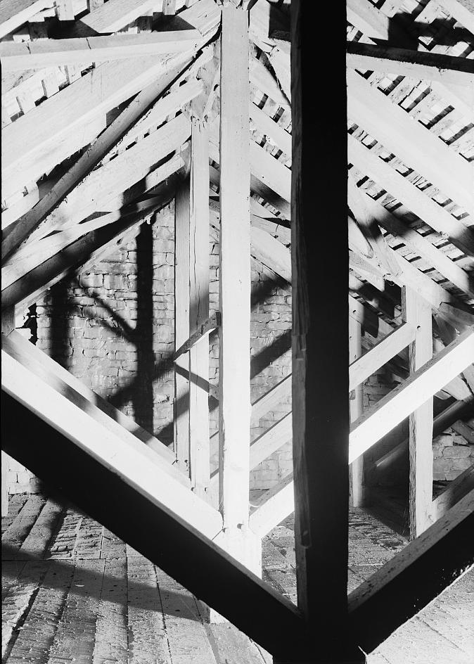 Cragfont - General James Winchester House, Gallatin Tennessee 1940 ATTIC TRUSSES.