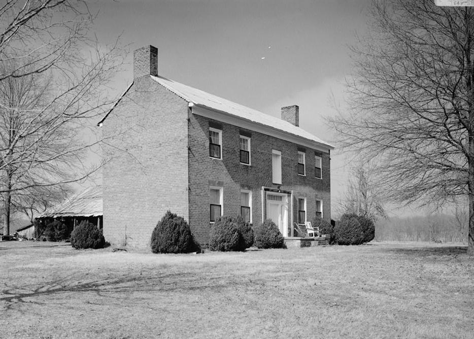 Northcut Plantation - Wheeler Place, McMinnville Tennessee 1983  SOUTH SIDE AND EAST FRONT