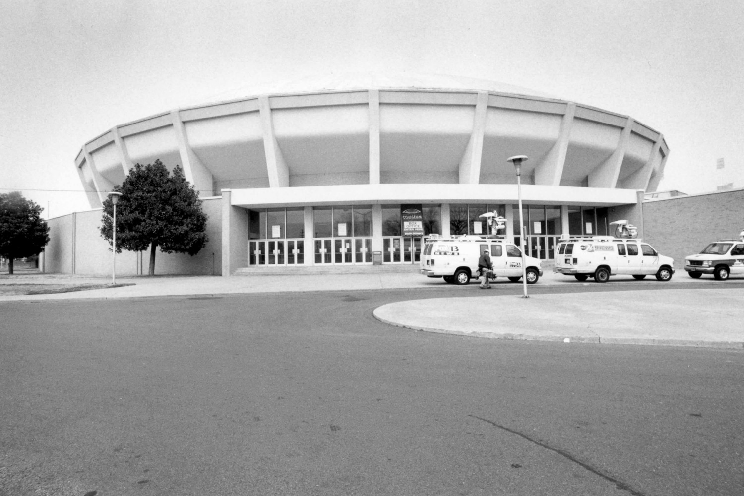 Mid-South Coliseum, Memphis Tennessee South elevation, looking north (2000)