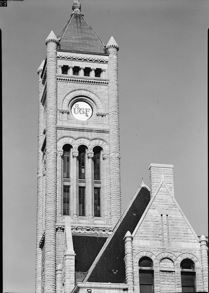 Union Station Railroad Station, Nashville Tennessee 1970  West front tower